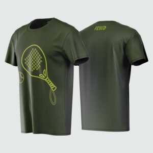 Let’s Smash It FRWD T-Shirt for Men – black breathable sports tee with padel slogan for UAE players