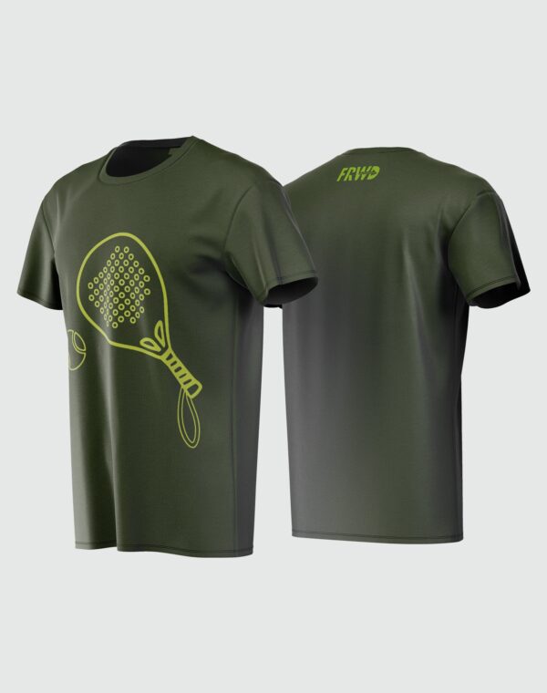 Let’s Smash It FRWD T-Shirt for Men – black breathable sports tee with padel slogan for UAE players