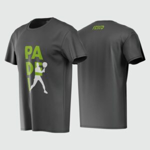 FRWD When in Doubt Padel T-Shirt for men – black lightweight performance padel shirt with bold slogan for UAE players