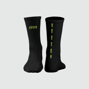 “FRWD Socks Black and Green – unisex breathable padel socks for men and women”