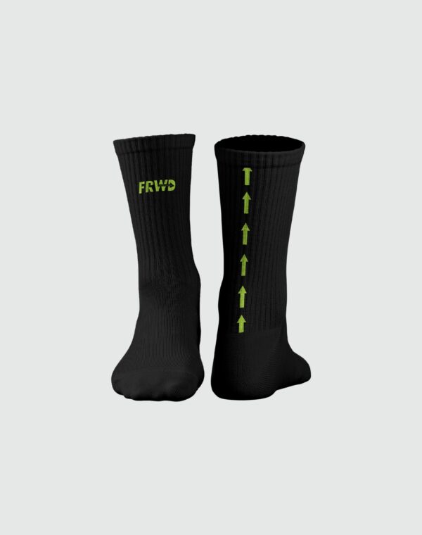 “FRWD Socks Black and Green – unisex breathable padel socks for men and women”